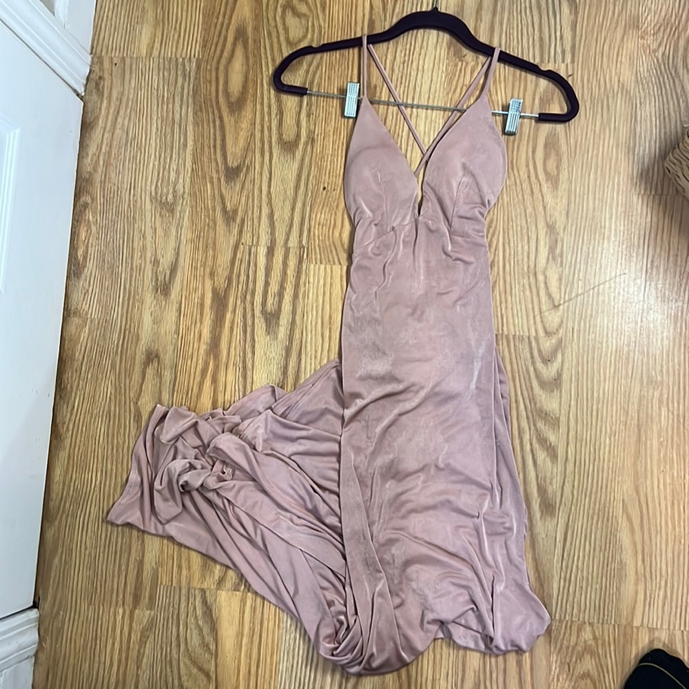 Mermaid style pink dress